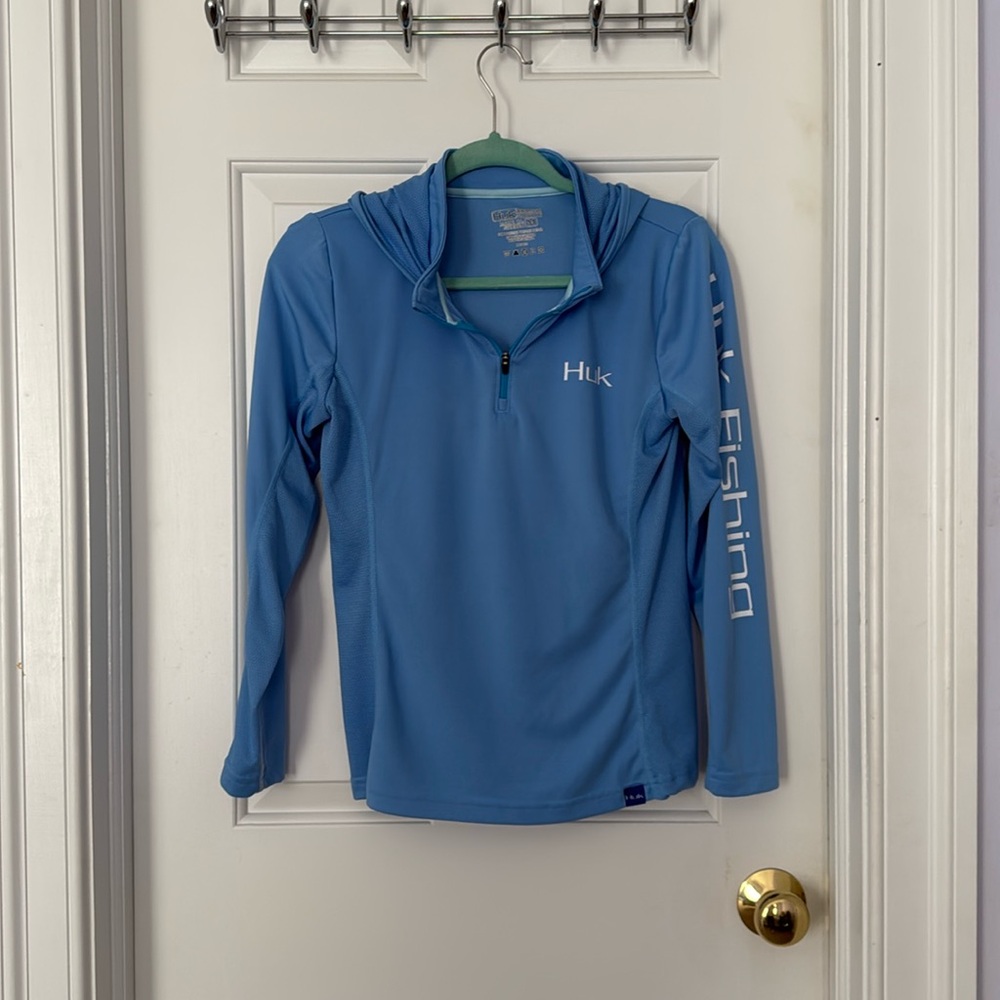 Huk performance fishing shirt hoodie, 1/4 zip